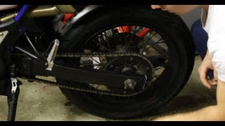 How To Tighten Motorcycle Chain - Yamaha wr125x