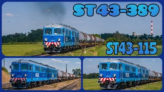 Dwa Rumuny - ST43-389 i ST43-115 SKPL Cargo z cysternami | Gniezno