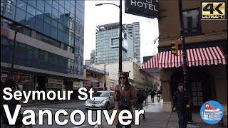 [4K] 🇨🇦 Exploring Downtown Vancouver: A Walking Tour of Seymour Street and Beyond | A treadmill walk