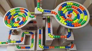 Marble Run ☆ Cuboro + Bornelund twist rail + HABA + Transparent pipe