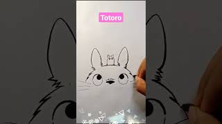 ✨ How to draw simple Totoro 🔥 #shorts #trending #art #easy