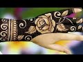 stunning new back hand henna or mehndi design || easy rose design for beginners step by step