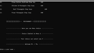 Restaurant Management In C/C++ With Source Code | Source Code & Projects