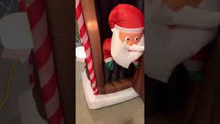 Gemmy 6ft inflatable Santa in outhouse