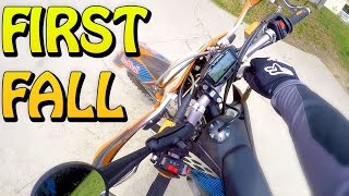 FIRST FALL ON THE NEW BIKE - MOTOVLOG #10 NICK BUNYUN