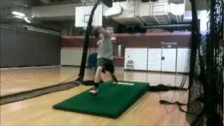 LHP Dylan Cyphert working on pitching mechanics in off-season