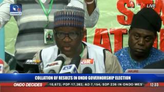 INEC Returning Officer Announces Election Result In Ondo