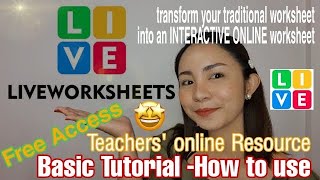 LIVEWORKSHEETS STEP BY STEP BASIC TUTORIAL | Part 1 | Interactive Online Resource | Miss Jeathz