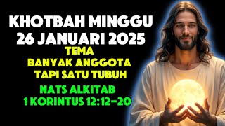 khotbah minggu 26 januari 2025, 1 korintus 12:12-20