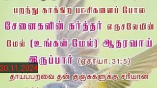 [Today bible verse 20.11.2024] கர்த்தர் உங்கள் மேல் ஆதரவாய் இருப்பார்