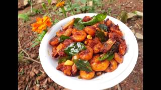 Thattukada style prawns fry