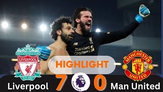 Liverpool vs man united 7-0 highlights | Premier League Highlights