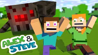 GIANT SPIDER - Alex and Steve Life (Minecraft Animation)