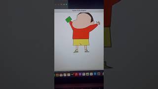 shinchan drawing using python code #shinchan #python #code #drawing #shorts