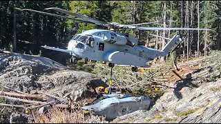 Massive U.S. Helicopter Performs High-altitude Recovery of Crashed Aircraft in Mountains