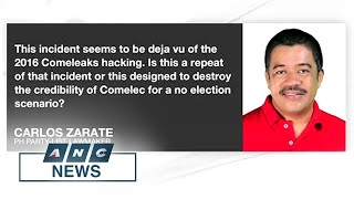 PH officials express alarm over supposed hacking of Comelec website | ANC