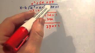 Algebraic long division