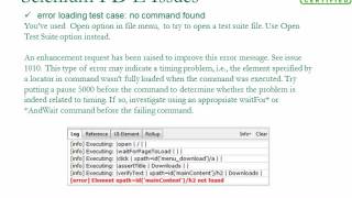 Selenium IDE Troubleshooting