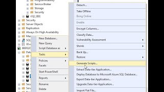Generate Script or Data from SQL Server
