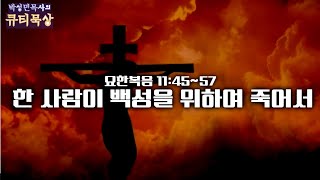 [큐티인]묵상 요한복음 11:45~57 한 사람이 백성을 위하여 죽어서