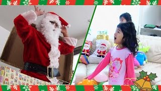 クリスマスの朝サンタさんのサプライズドッキリにまーちゃん本気でびっくり！！ Christmas Surprise Santa himawari-CH