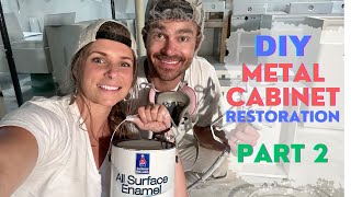 DIY Metal Cabinet Restoration | Pt. 2 (And A Surprise Ending!) Ep. 49