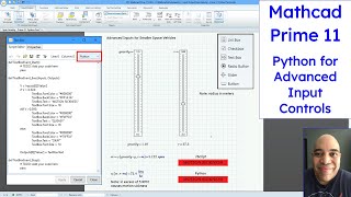 Mathcad Prime - Python for Custom Scripting in Advanced Input Controls