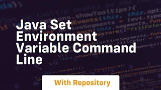 java set environment variable command line