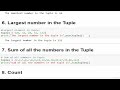 22 Python Tuple Methods
