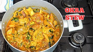 HOW TO COOK OKRA STEW NIGERIAN | HOW TO COOK STEW WITH OKRA | NIGERIAN STEW OKRA RECIPE