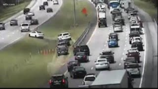 Drivers crossing median on I-26 during lane reversals