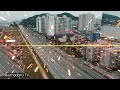 south korea aerial video shots 경상북도 칠곡군 왜관읍 foggy place ☁️