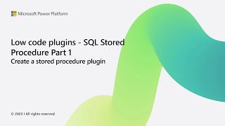 Invoke stored procedures with low-code plugins