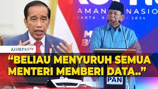 Prabowo Ungkap Jokowi Perintahkan Menteri-Menteri Beri Data ke Dirinya