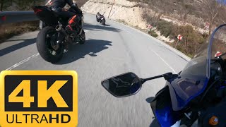 Onboard R7- Following RSV4, CBR600RR, ZX6R, TRACER7, BMW M1000RR.