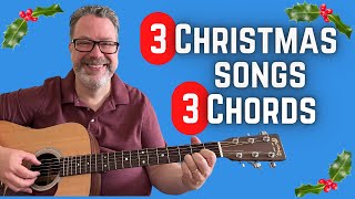 How To Play 3 Christmas Songs - Beginner Guitar