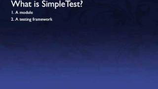 Testing your module, part 2 - Intro to Simpletest