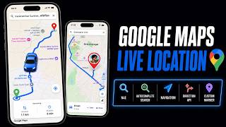 Flutter Google Map With Live Location Tracking | Autocomplete Search, Navigation, Markers