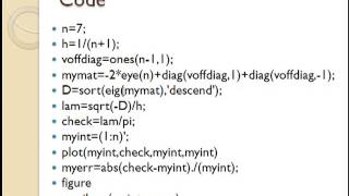 Finding Eigenvalues with Matlab