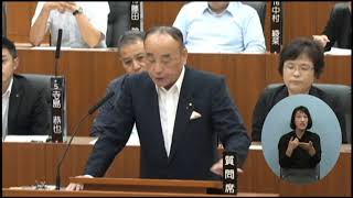 福井市議会　令和元年9月定例会　9月11日本会議（一般質問１９）奥島議員 手話通訳挿入