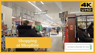 Shopping at ShopRite Walk around NY 2022 4K