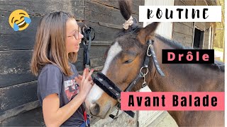 MA ROUTINE AVANT BALADE / Je prépare mon poney