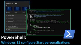 PowerShell: Windows 11 configure Start personalization's