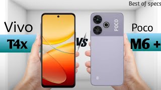 vivo T4x vs poco m6 plus NEW LAUNCH 2025  SMARTPHONES: Features, Prices