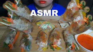 ASMR 차돌박이 월남쌈 리얼사운드 먹방 Vietnamese Spring Rolls EATING SOUNDS Mukbang (No Talking)