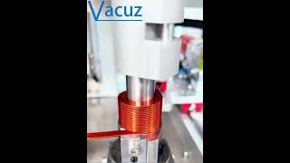 Double Coils Vacuz Automatic Round Copper Wire Flat Wire Inductor Needle Winding Machine Equipment