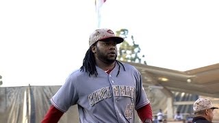 CIN@LAD: Cueto allows one earned over 6 1/3 frames