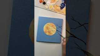 Moon painting/acrylic painting /floral painting
