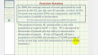 Function Notation Application