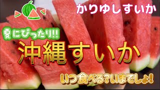 【沖縄一甘いスイカ】かりゆしすいか、祭ばやし777を食リポしてみた🍉みなさんにオススメの沖縄の美味しいすいか😋